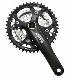 Шатуны Shimano FC-M532 Deore, 175мм, интегр ось, 44x32x22, 9-зв серые