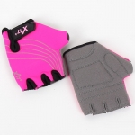 Велоперчатки X-17 XGL-118PI детские, розово-черные