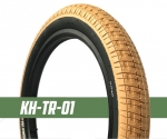 Покрышка BMX KENCH 20”x2.30 черная-желтая 22TPI KH-TR-01-COLOR BLK-YEL