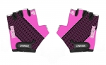 Велоперчатки OnRide Gem детские 5-6 розовый-серый