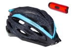 Шлем OnRide Grip чёрный-синий + мигалка OnRide View 270°
