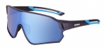 Очки Relax Artan синие матовые, линза smoke (Polarized TAC 1,1 mm), ice blue revo, кат. 3