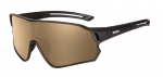 Очки Relax Artan чёрные кристальные, линза smoke (Polarized TAC 1,1 mm), silver mirror, кат. 3