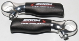 Рожки - ZOOM - END-106, АЛЮМИН., ЧЕРНЫЕ, ПРЯМЫЕ, с изгибом под ладонь