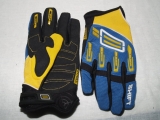 Велоперчатки - FOX Racing - Pro Strike Glove,  Сине-желтые